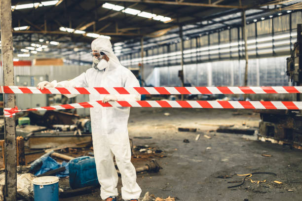 Professional Sewage Cleanup technician working in Monkton, MD
